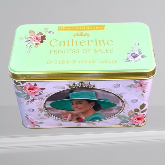 Catherine Princess of Wales Tea Tin 40 English Breakfast Teabags exp 11/27 - Picture 5 of 6
